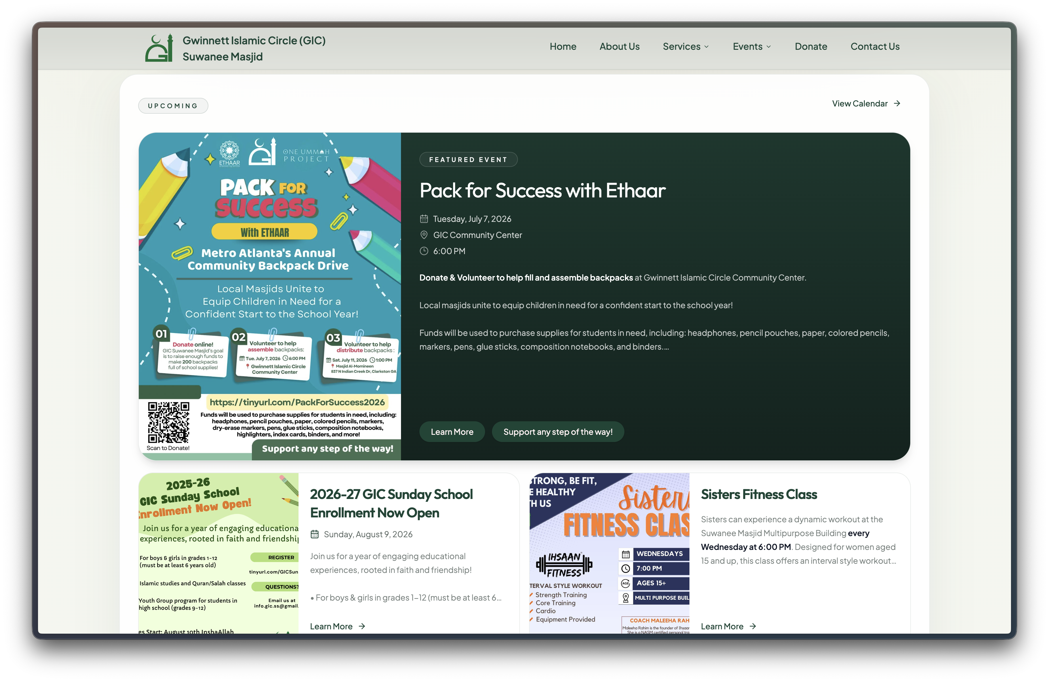 Gwinnett Islamic Circle (GIC) | Suwanee Masjid screenshot